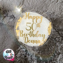 Load image into Gallery viewer, Round Acrylic Cake Topper