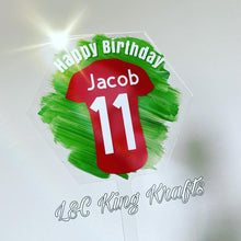 Load image into Gallery viewer, Personalised Hexagon Acrylic Cake Topper