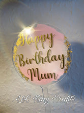 Load image into Gallery viewer, Round Acrylic Cake Topper