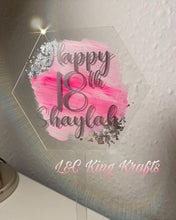 Load image into Gallery viewer, Personalised Hexagon Acrylic Cake Topper