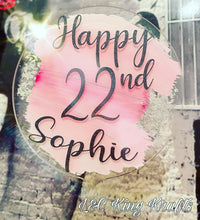 Load image into Gallery viewer, Round Acrylic Cake Topper