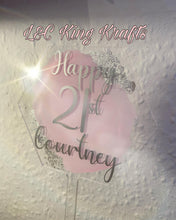 Load image into Gallery viewer, Personalised Hexagon Acrylic Cake Topper
